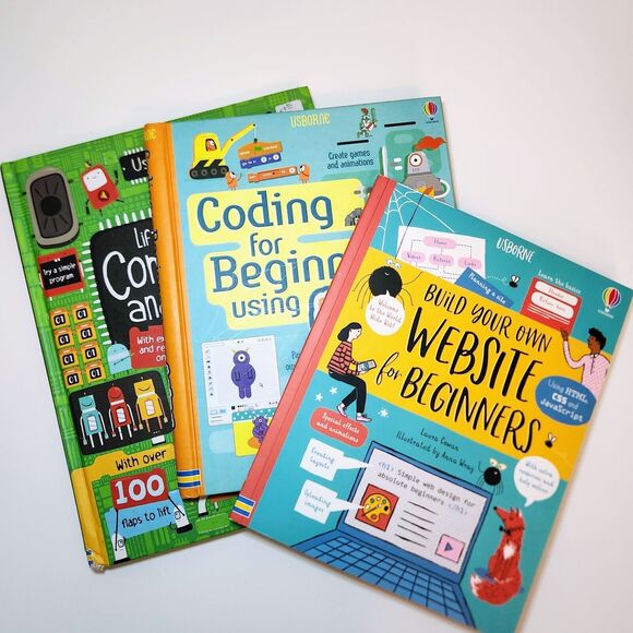 Usborne Set of 3 Computers and Coding Books Homeschooling STEM Education Scratch - Picture 1 of 8